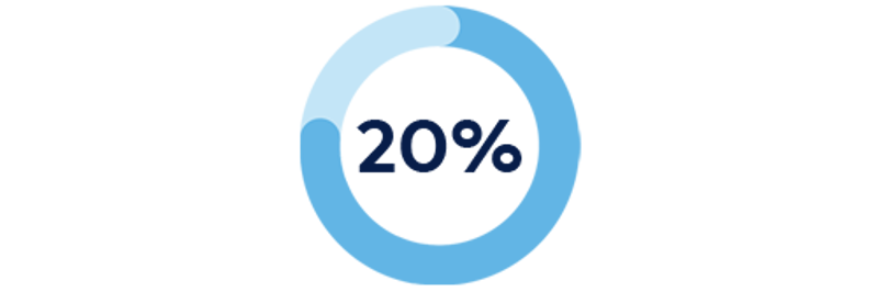 Cirkelgraf med 20 %