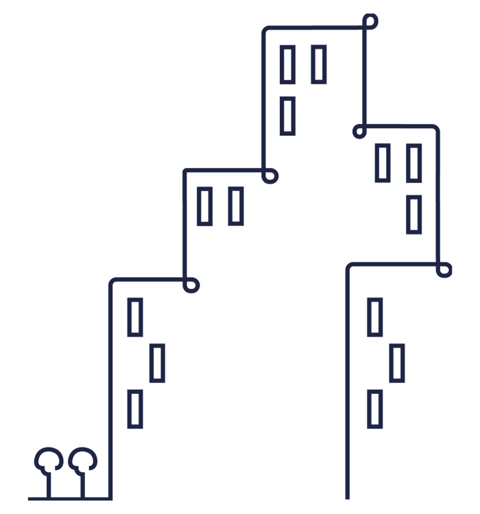 Illustration. Bostadsrättshus.